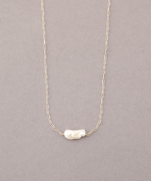 【残りわずか】 Lilas レディース K10 ビワパールチェーンネックレス ネックレス アクセサリー