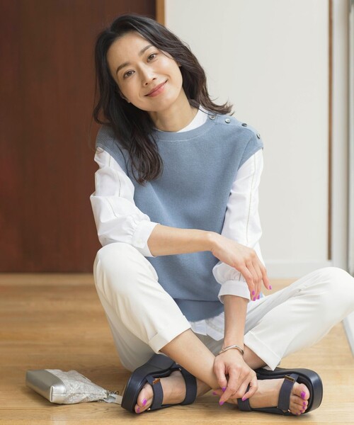 ブラウス シャツ 「洗える」シャンブレー バンドカラー ピンタック ブラウス レディース ブラウス シャツ 「洗える」シャンブレー バンドカラー