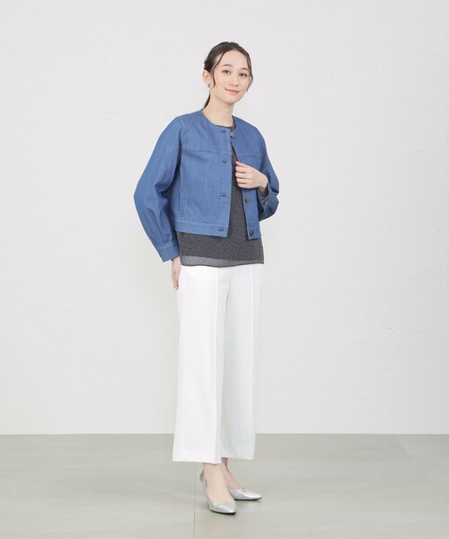 アナイ　デニムノーカラジャケット ストレッチデニムノーカラー ジャケット | ANAYI/アナイ | 三越
