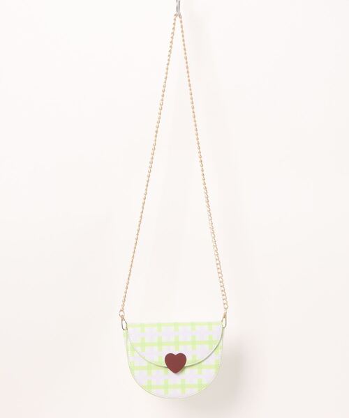 ショルダーバッグ・ポシェット COZING Heart mini bag 5BJH1392 Pochi Pouch ショルダーバッグ バッグ Pouch/ハート チェック柄