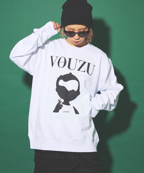 トレーナー スウェット 「ZOZO限定」「RePRODUCTION LABEL / リプロダクションレーベル」VOUZUプリントスウェット レディース RePRODUCTION LABEL トレーナー スウェット 「ZOZO限定