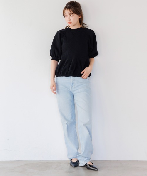 tシャツ ニットフレアプルオーバー レディース