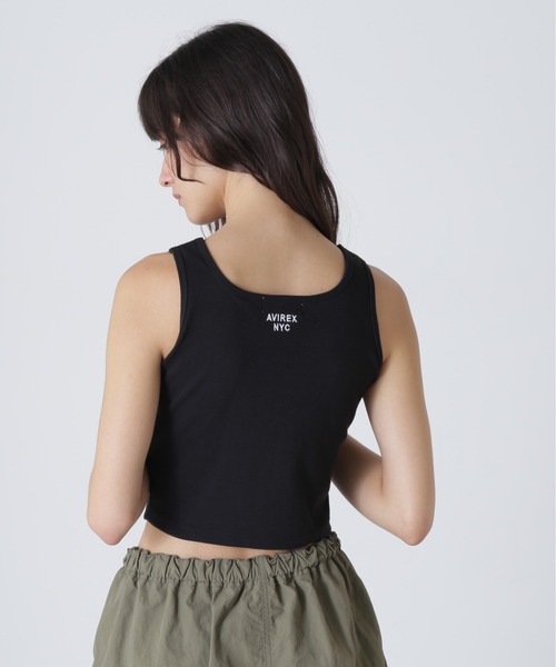 新品 simone rocha ビーズ刺繍 ニット ブラトップ ノースリーブ AVIREX タンクトップ ノースリーブ 「直営店限定」EMBROIDERY