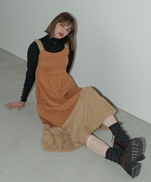 ワンピース fringe docking cami onepiece/フリンジデザイン