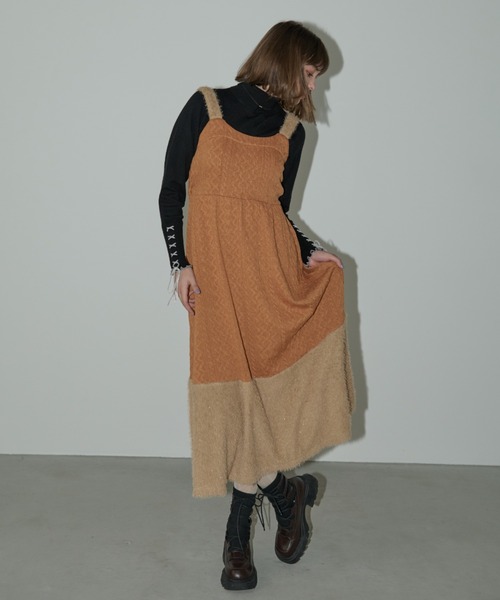 ワンピース fringe docking cami onepiece/フリンジデザイン