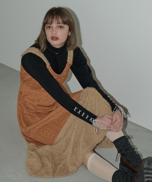Admance 完売品！デザインカット ロングワンピース anuans ワンピース アメスリカットロングワンピース : ZOZOTOWN