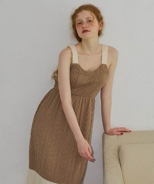 ワンピース fringe docking cami onepiece/フリンジデザイン