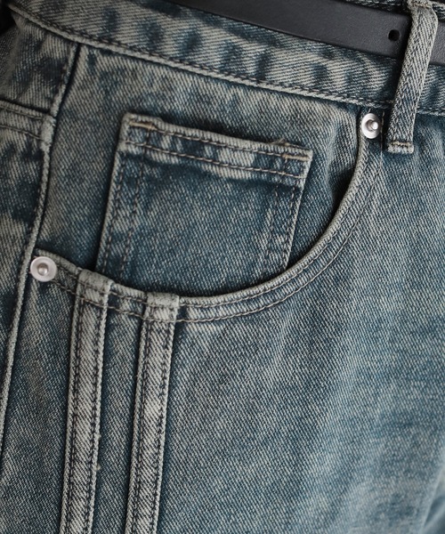 東*雲様 ジャパンヴィンテージ　Y ASM A CU S T O M ヤスマカス ASTRONOMY ジーンズ サイドシームヴィンテージ加工ストレートデニム