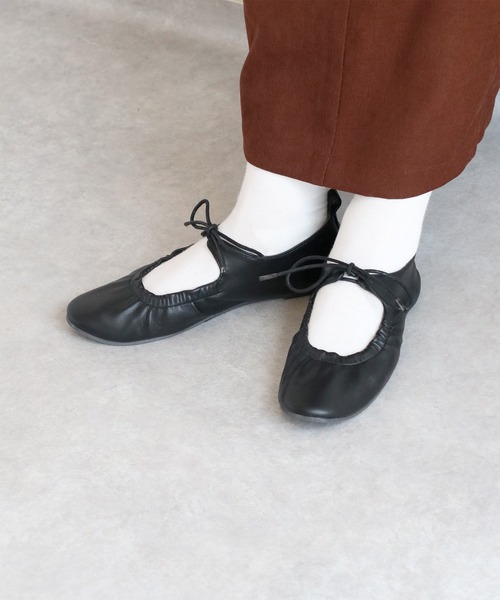 cepo（セポ） バレエシューズ パンプス 「軽量」リボンギャザー