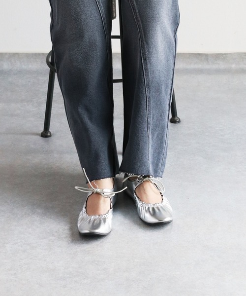 cepo（セポ） バレエシューズ パンプス 「軽量」リボンギャザー