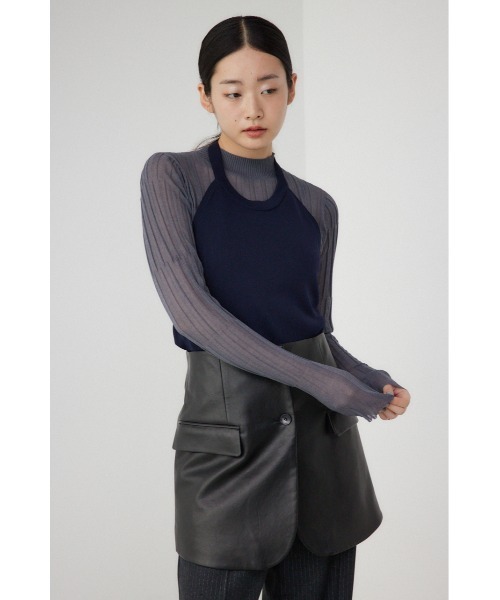 【PLUS】ホルターネックレイヤードセットニット/レディース/トップス ニット  長袖 ブランド AZUL PLUS【SALE】 PLUS（AZUL BY MOUSSY） ニット セーター 「PLUS