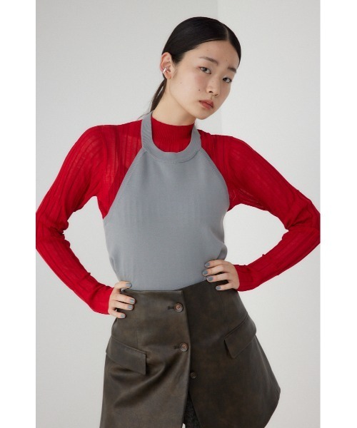 ニット セーター 「PLUS」ホルターネックレイヤードセットニット レディース PLUS（AZUL BY MOUSSY） ニット セーター 「PLUS