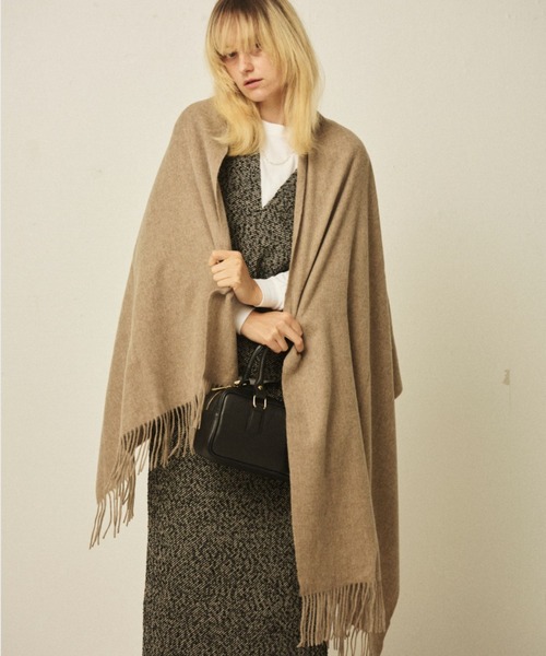 TWEEDMILL/ツイードミル　大判マフラー　ベージュ TWEED MILL（ツイードミル） ストール マフラー 「人気追加 / 2026AW