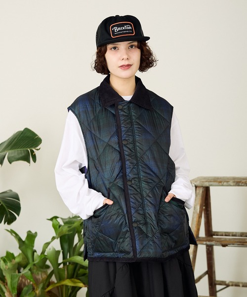 Vincent et Mireille ネイビー キルティングベスト VINCENT ET MIREILLE（ヴァンソン エ ミレイユ） ベスト ジレ Vincent