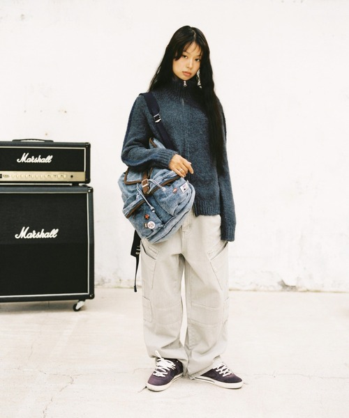 aeae ニットパーカー aeae パーカー HALF NECK KNIT ZIP-UP レディース メンズ