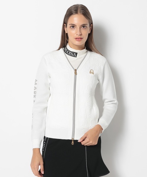 カーディガン Ever Embossed Zip-Front Knit Cardigan | WOMEN レディース