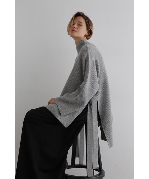 LE PHIL（ルフィル）カシミアニット LE PHIL(ル フィル)｜ウールカシミアスリットニット/グレー の通販