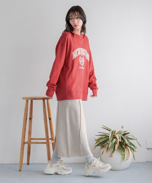 いるか出品 LOWRYS FARM スカート リメイクスウェットタイトスカート 288689
