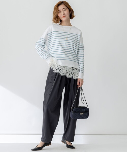 23区 パンツ 「撥水加工/洗える」ナイロン2WAYストレッチ