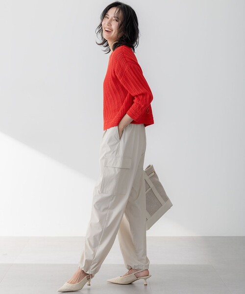23区 パンツ 「撥水加工/洗える」ナイロン2WAYストレッチ