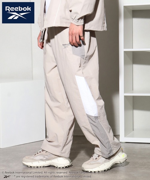 reebok ナイロンパンツ ホワイト/ネイビー サイドストライプ Lサイズ Reebok】ナイロンパンツ（その他） | Lovetoxic LTXC