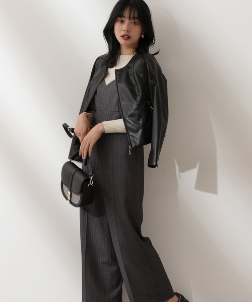 「PROPORTION BODY DRESSING」 ジップアップブルゾン MEDIUM ブラック レディース_画像3