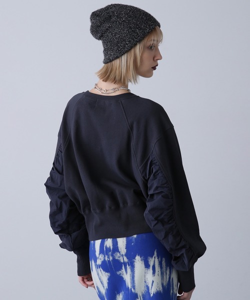 ROSE BUD（ローズバッド） トレーナー スウェット ナイロンドッキング