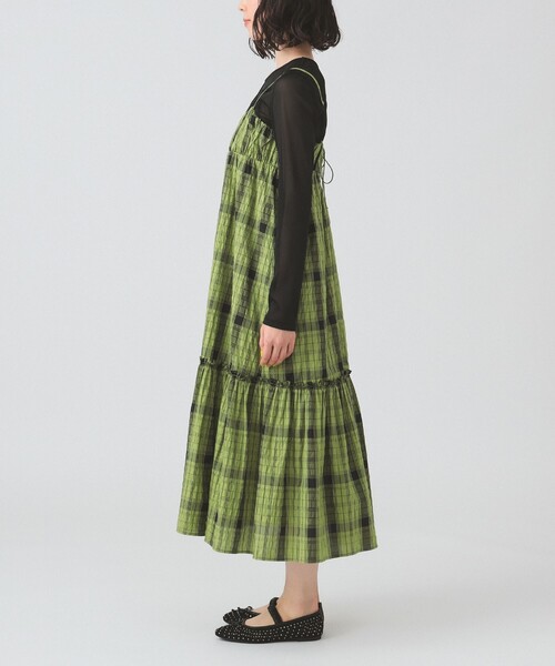 ray beams レイビームス チェックティアードキャミワンピース Ray BEAMS（レイビームス）の「Ray BEAMS / チェック ティアード