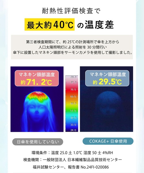 日傘 完全遮光 uvカット 折りたたみ傘 「最高水準の日傘」COKAGE+ACTIVE 自動開閉 55cm 折 レディース メンズの画像