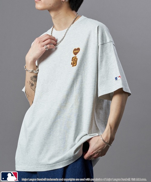 MLB tシャツ MLB/メジャーリーグベースボール 別注 ハートロゴ
