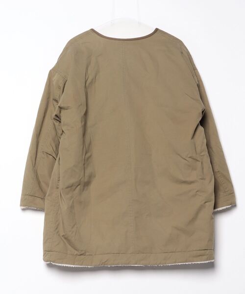 「BLACK BY MOUSSY」 ノーカラーコート FREE グリーン レディース_画像2