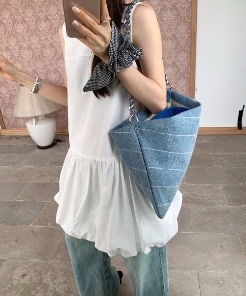 ★美品★Rene★バルーンスカート ワンピース★34★オレンジ サーモンピンク★ 送料無料 ◇ D974 バルーンスリーブ Vネック ウエスト カット
