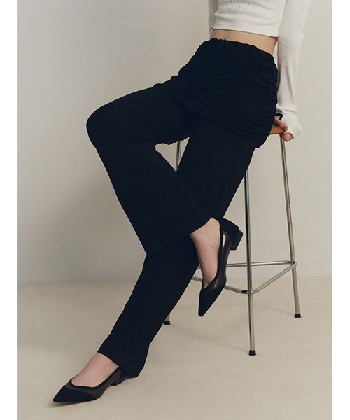 SORIN パンツ Stretchy Rayon Decorative Layered Pants