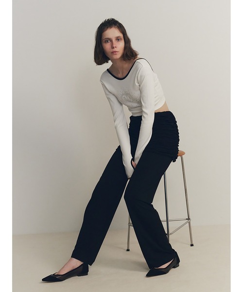 SORIN パンツ Stretchy Rayon Decorative Layered Pants