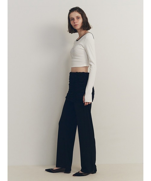 パンツ Stretchy Rayon Decorative Layered Pants SORIN パンツ Stretchy Rayon Decorative Layered Pants