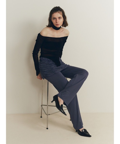 パンツ Stretchy Rayon Decorative Layered Pants SORIN パンツ Stretchy Rayon Decorative Layered Pants