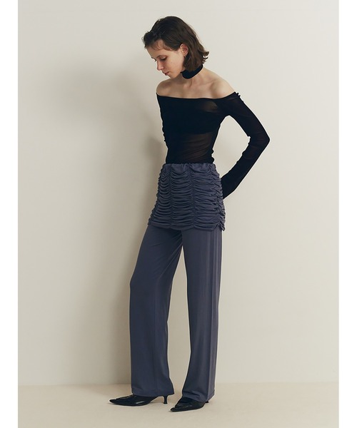 パンツ Stretchy Rayon Decorative Layered Pants SORIN パンツ Stretchy Rayon Decorative Layered Pants