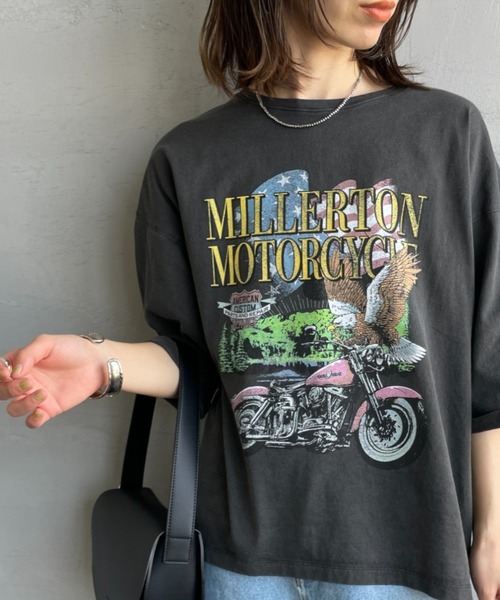 tシャツ 「MICA＆DEAL/マイカアンドディール」 MICA×GOOD ROCK SPEED MILLERTON ロックプリントTシャツ レディー