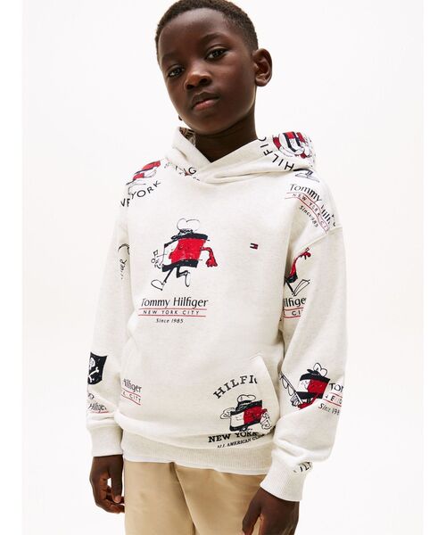 TOMMY HILFIGER トレーナー BOYS オールオーバープリントパーカー  