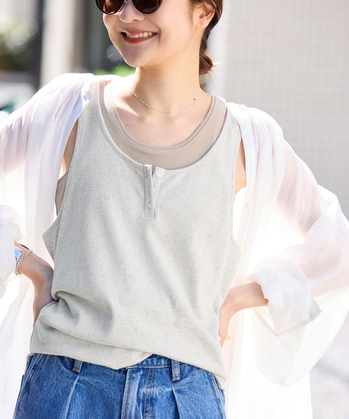 SLOBE IENA（スローブイエナ） tシャツ ヘンリーパックタンク