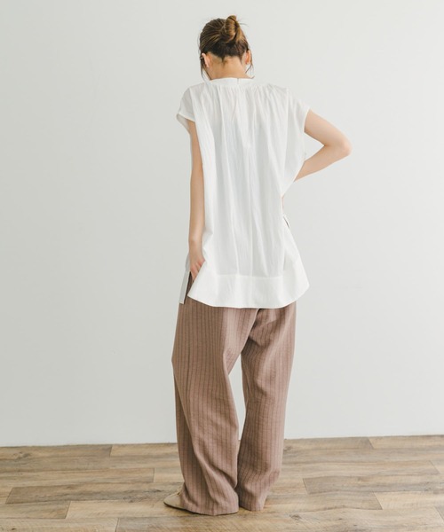 【アイテムズ アーバンリサーチ（レディース）】サイドスリットフレンチブラウス ITEMS URBANRESEARCH ブラウス シャツ サイドスリットフレンチ