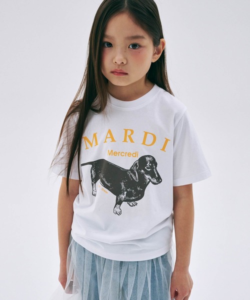Mardi Mercer キッズ用Tシャツ Mardi Mercredi tシャツ KIDS TSHIRT TRIPLE FLOWER キッズ 子供