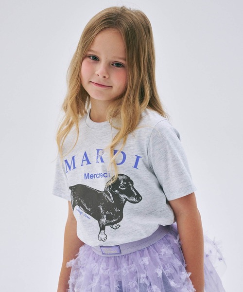 Mardi Mercredi キッズ用Tシャツ【まお】 KIDS TSHIRT TRIPLE FLOWER（Tシャツ/カットソー）｜Mardi
