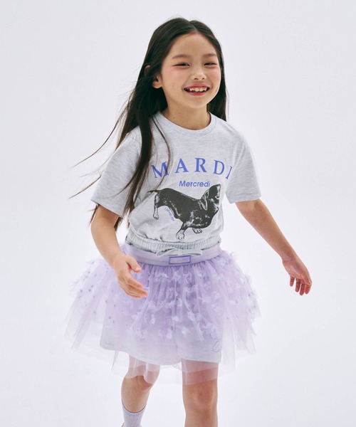 Mardi Mercer キッズ用Tシャツ Mardi Mercredi tシャツ KIDS TSHIRT FLOWERMARDI キッズ 子供服
