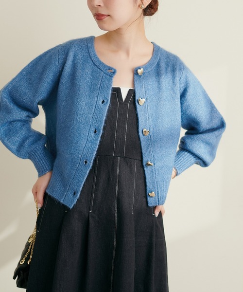 「natural couture」 ニットカーディガン FREE ブラック レディース_画像2