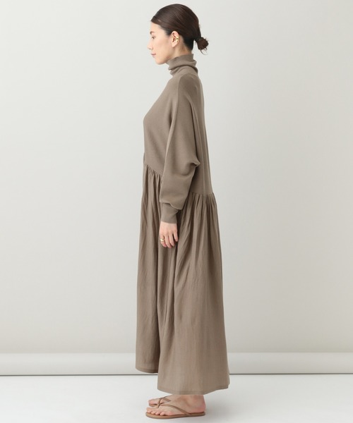 Curensology ニット ロングワンピース 長袖　チャコールグレー Curensology（カレンソロジー） ニットワンピース FREE