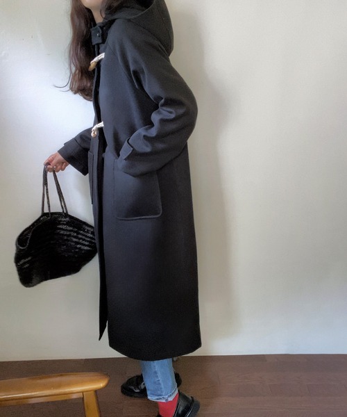 「LAUIR」 ダッフルコート MEDIUM ダークブラウン レディース_画像5