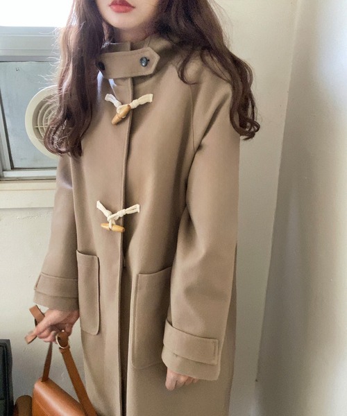 「LAUIR」 ダッフルコート MEDIUM ダークブラウン レディース_画像6