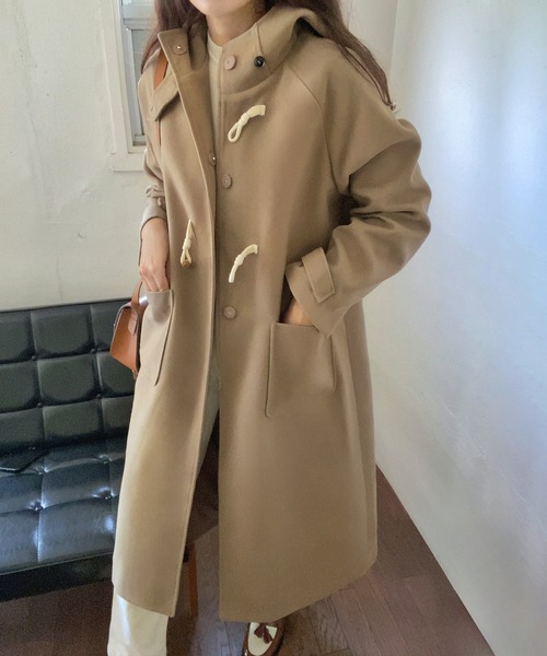 「LAUIR」 ダッフルコート MEDIUM ダークブラウン レディース_画像8