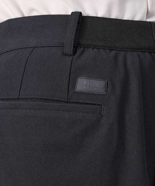 【新品未使用】Down Fabric スラックス ダークグレー　タケオキクチ TAKEO KIKUCHI スラックス サイドゴアウエスト ストレートパンツ